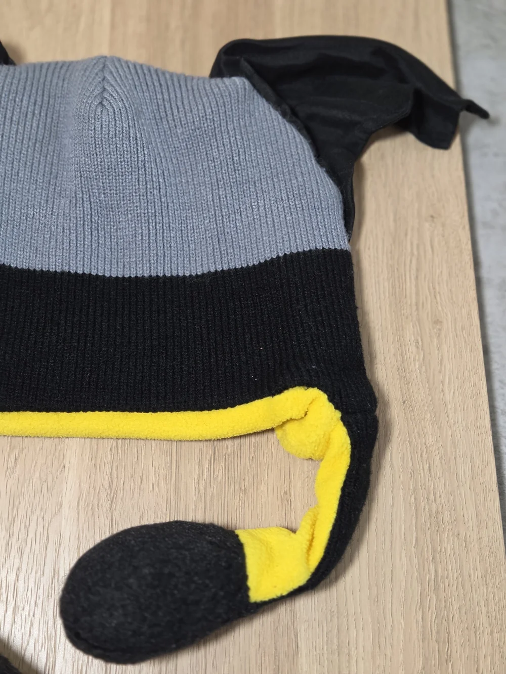 Batman Yellow & Black Knit Kids Hat